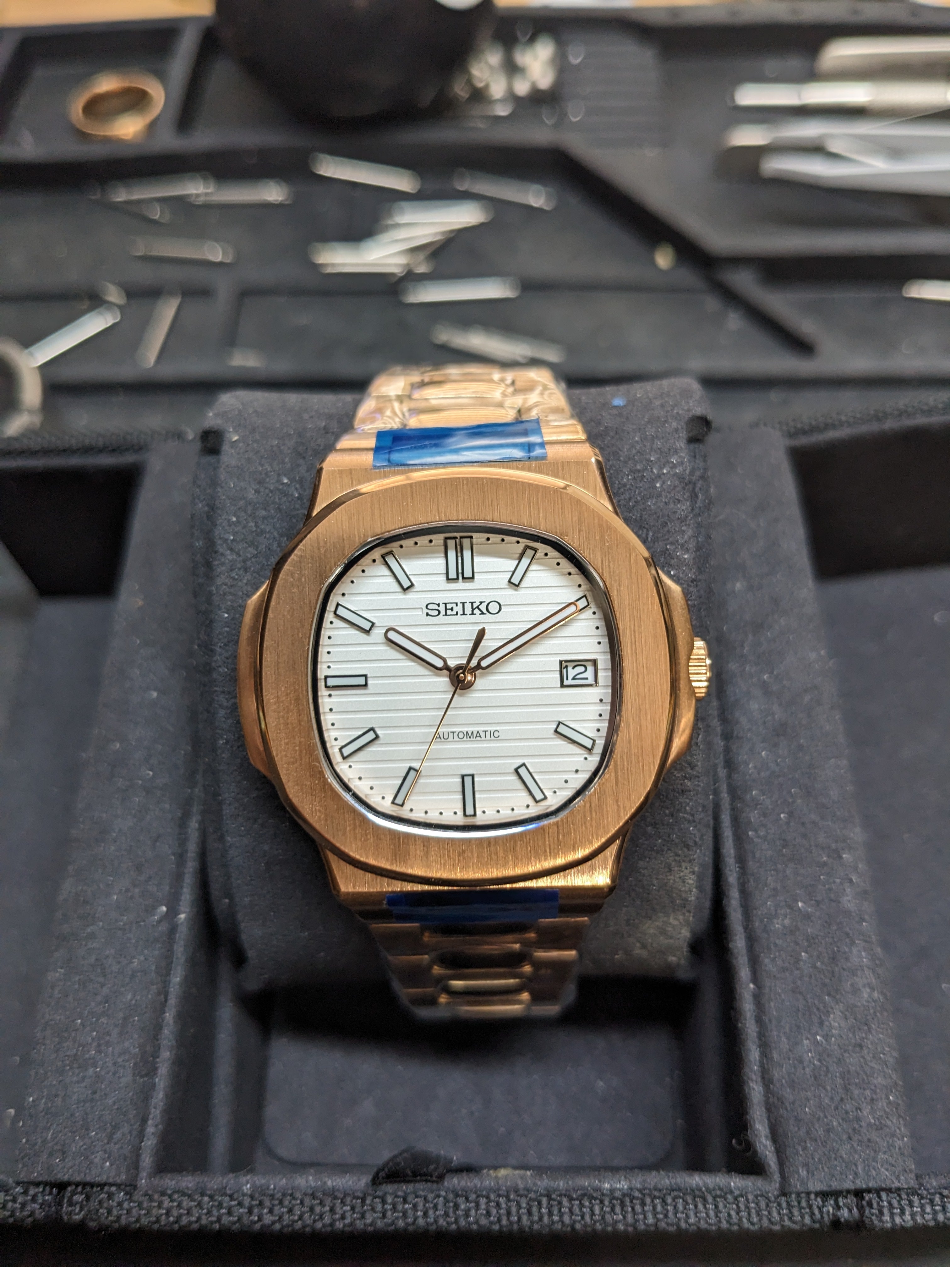 Seiko Nautilus Mod withe wave dial