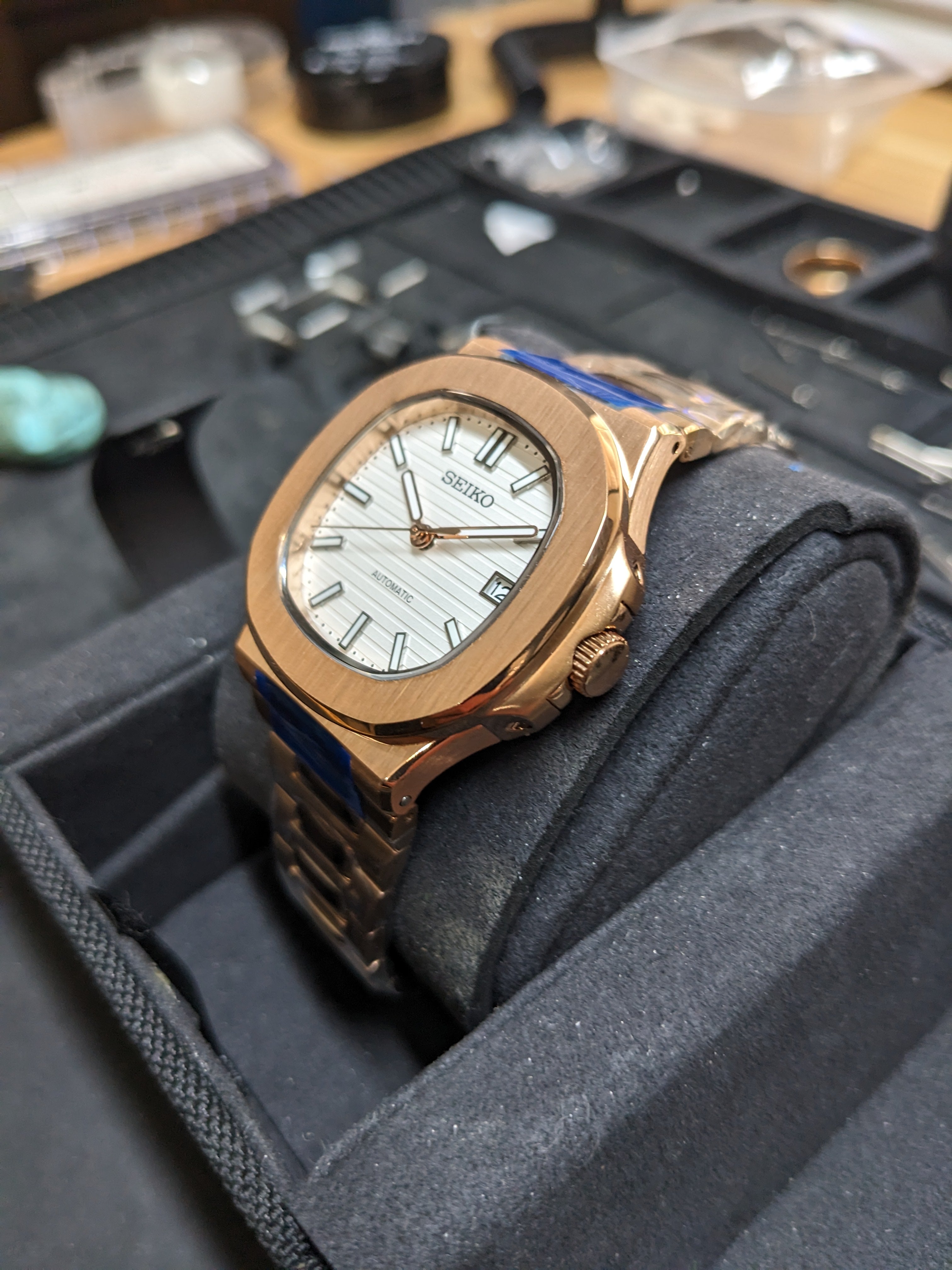 Seiko Nautilus Mod withe wave dial